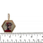 Hexagon Diamond Photo Pendant 68063 - Image 5