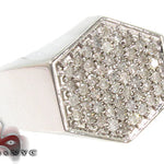 Hexagon Silver Diamond Ring 28060 - Image 1