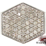 Hexagon Silver Diamond Ring 28060 - Image 2