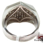 Hexagon Silver Diamond Ring 28060 - Image 5