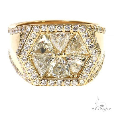 Hexagon Trillion Cut Diamond TraxNYC Ring 67336 - Image 1
