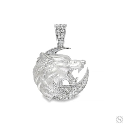 Howling Wolf Diamond Pendant 70645 - Image 1
