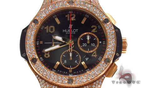 Hublot Rose Color Stainless Steel Diamond Watch 31444 - Image 1