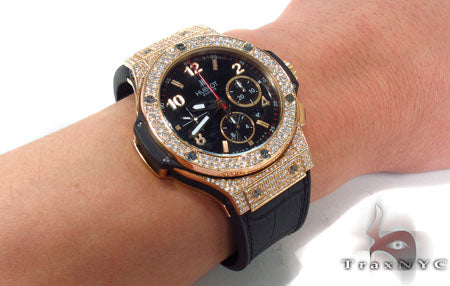 Hublot Rose Color Stainless Steel Diamond Watch 31444 - Image 10