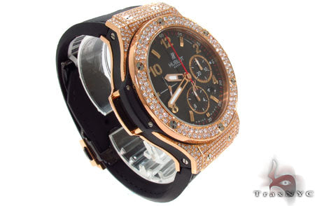 Hublot Rose Color Stainless Steel Diamond Watch 31444 - Image 3