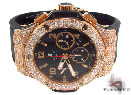 Hublot Rose Color Stainless Steel Diamond Watch 31444 - Image 4