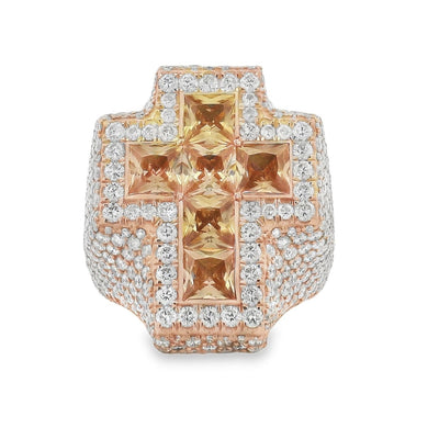 Iceberg Quartz Crystals Cross Ring 70371 - Image 1