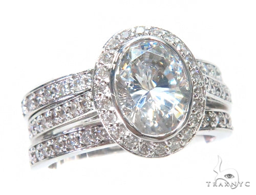 Prong Diamond Ring Set 44604 - Image 2