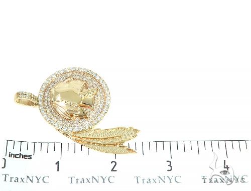 Native American Indian Head Diamond Pendant  65826 - Image 7