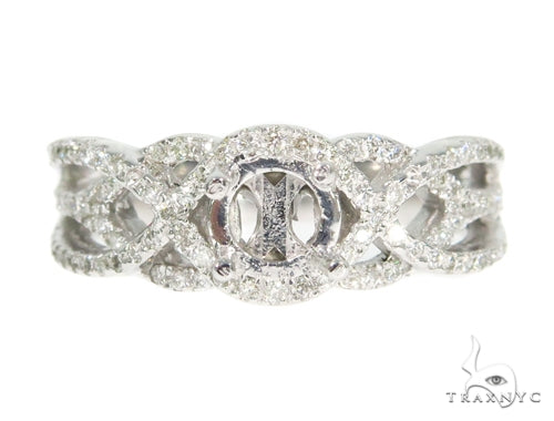 Infinity Diamond Engagement Semi Mount Ring 45281 - Image 1