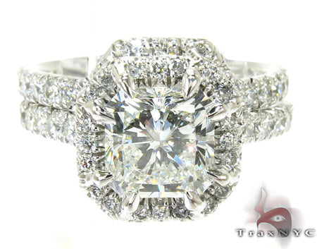 Infinity Diamond Wedding Ring Set 26703 - Image 2