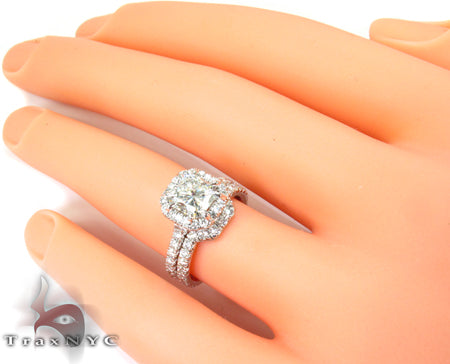 Infinity Diamond Wedding Ring Set 26703 - Image 8