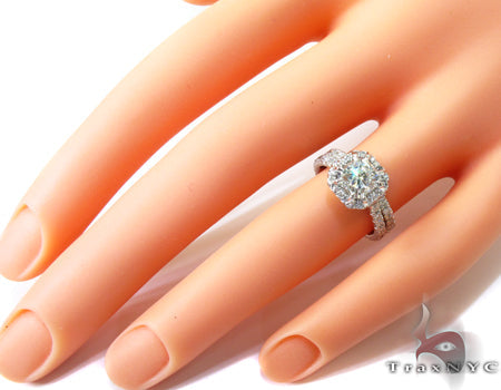 Infinity Diamond Wedding Ring Set 26703 - Image 9