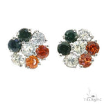 Ireland Sapphire Flower Earrings 67136 - Image 1