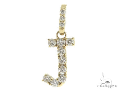 J Initial Diamond Pendant 49447 - Image 1