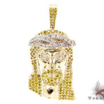 Jesus Canary Color Diamond Pendant 31102 - Image 1