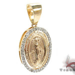 Virgin Mary Halo Diamond Pendant 28460 - Image 2