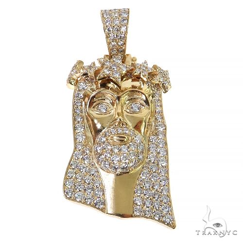 Jesus Diamond Pendant with Crown of Stars 68305 - Image 1