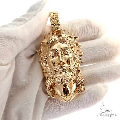 Spikes Crown Jesus Head Pendant large 69100