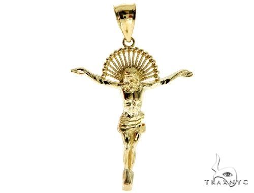 Jesus Pendant and 22 Inches Hollow Curb Chain Set 61716 - Image 2