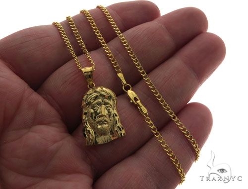 Jesus Piece 20 Inches Cuban Link Chain Set 61812 - Image 4