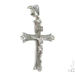 10K White Gold Diamond Cross Crucifix  45406 - Image 2