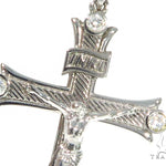 10K White Gold Diamond Cross Crucifix  45406 - Image 3