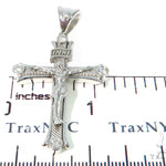 10K White Gold Diamond Cross Crucifix  45406 - Image 5