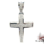 10k Gold Cross Junior Silver Chain Set 45321 - Image 2