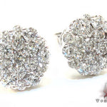 Flower Diamond Stud Earrings 21049 - Image 2