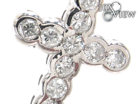 Diamond Cross Crucifix Earrings 22123 - Image 3