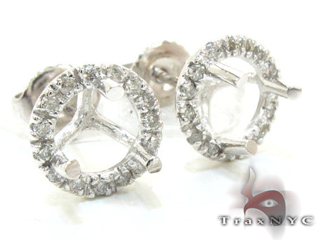 Ladies Diamond Semi Mount Earring 21513 - Image 2