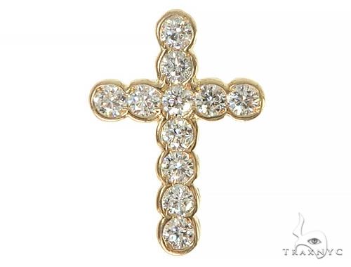 Unisex 11 Stones Diamond Bezel Cross 16740 - Image 1
