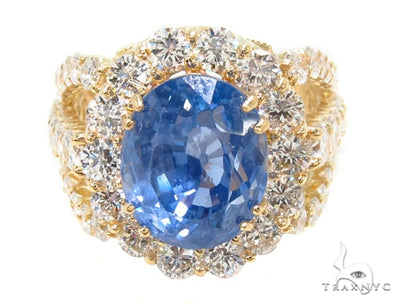 Ladies Light Blue Sapphire Ring 36328 - Image 2