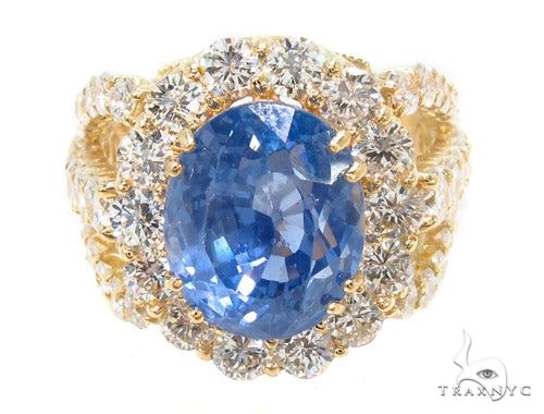 Ladies Light Blue Sapphire Ring 36328 - Image 2