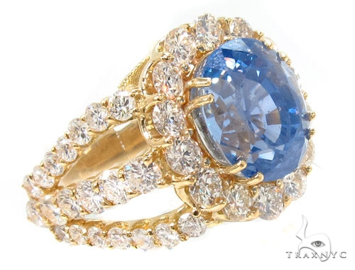 Ladies Light Blue Sapphire Ring 36328 - Image 4