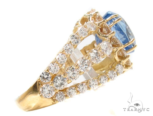 Ladies Light Blue Sapphire Ring 36328 - Image 5