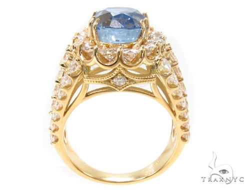 Ladies Light Blue Sapphire Ring 36328 - Image 6