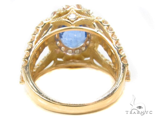 Ladies Light Blue Sapphire Ring 36328 - Image 7