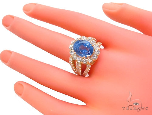 Ladies Light Blue Sapphire Ring 36328 - Image 8