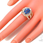 Ladies Light Blue Sapphire Ring 36328 - Image 9