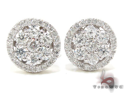 Ladies Prong Diamond Earrings 21407 - Image 1