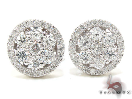 Ladies Prong Diamond Earrings 21407 - Image 1