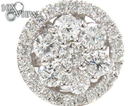 Ladies Prong Diamond Earrings 21407 - Image 2