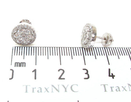 Ladies Prong Diamond Earrings 21407 - Image 4