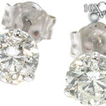 Ladies Prong Diamond Stud Earrings 22081 - Image 3