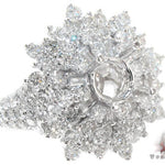18K White Gold Prong Pave Diamond Semi Mount Ring 22327 - Image 1