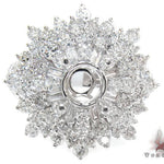 18K White Gold Prong Pave Diamond Semi Mount Ring 22327 - Image 2