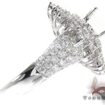 18K White Gold Prong Pave Diamond Semi Mount Ring 22327 - Image 4