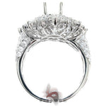 18K White Gold Prong Pave Diamond Semi Mount Ring 22327 - Image 5